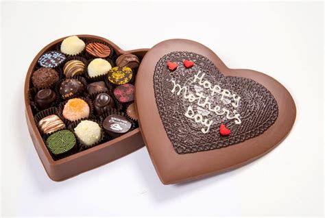 Mothers Day Edible Heart Shaped Chocolate Assorted Truffle Gift Box ...