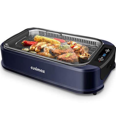 Buy Indoor Grill Electric Grill CUSIMAX Smokeless Grill Portable Korean BBQ Grill with Turbo ...