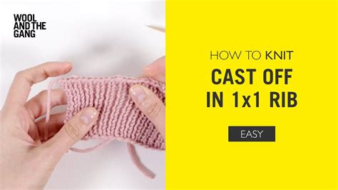 How To Knit: Cast Off In 1x1 Rib - YouTube