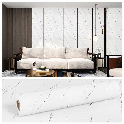 White Marble Contact Paper Extra Thick – Veelike