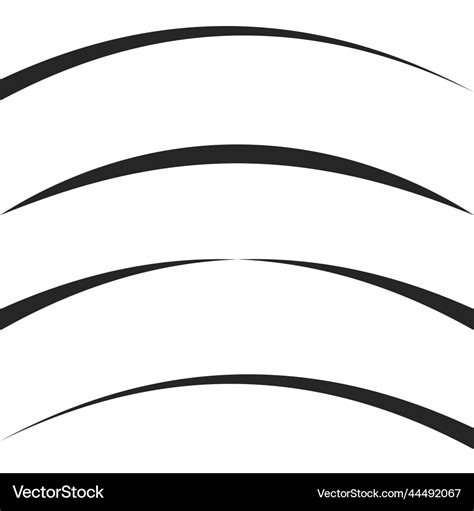 Swoosh curve arc line smooth bend stripe logo Vector Image