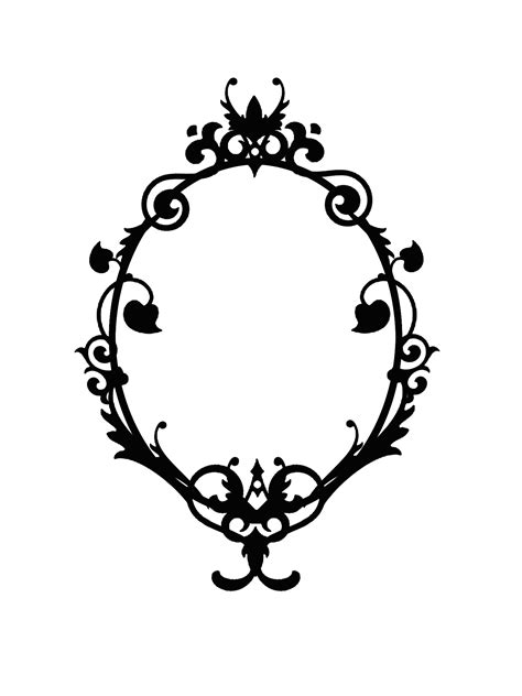 art nouveau frame oval - Clip Art Library