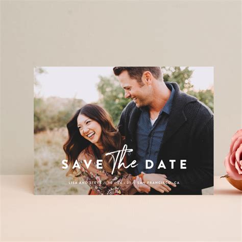 modern classic Save The Date Postcards by Chryssi Tsoupanarias | Minted