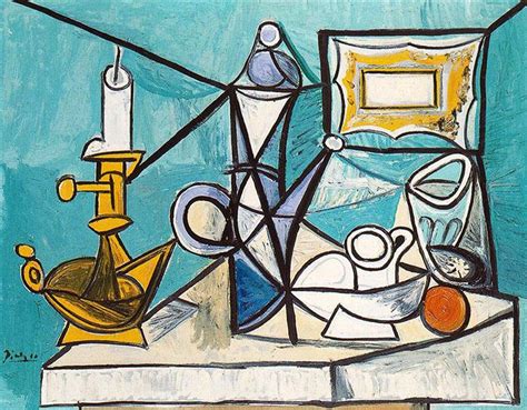 Still life with lamp, 1944 - Pablo Picasso - WikiArt.org