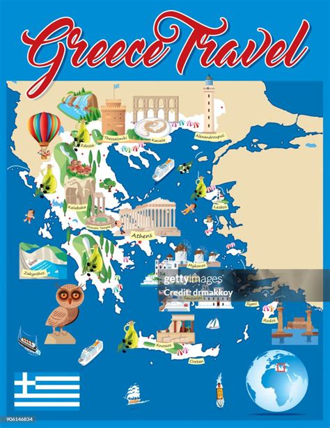 Cartoon Map Of Greece High-Res Vector Graphic - Getty Images