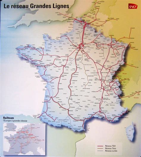 France & Paris train rail maps