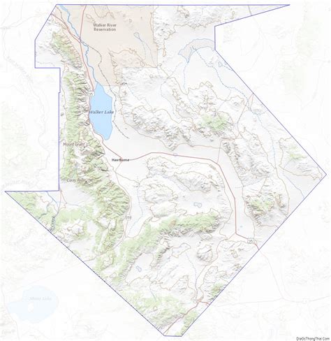 Map of Mineral County, Nevada - Thong Thai Real