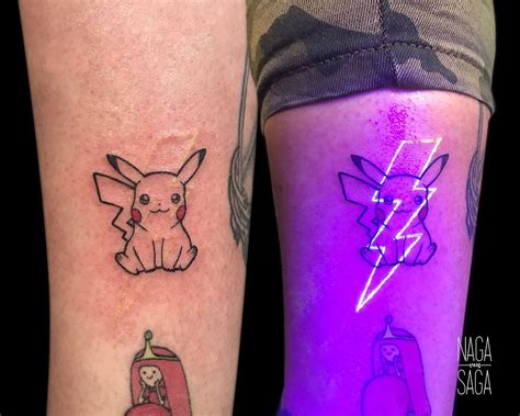 Pikachu glowing • | Glow tattoo, Uv tattoo, Black light tattoo