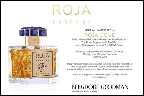 Meet Master Perfumer Roja Dove! Friday, December 6 at Bergdorf Goodman! - Sniffapalooza