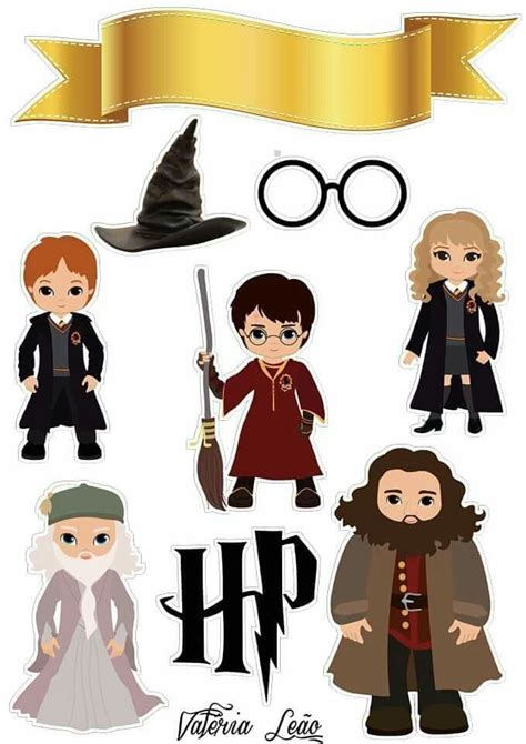 Cartoon Harry Potter: Free Printable Cake Toppers - Oh My Fiesta! for ...