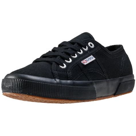 Superga 2750 Cotu Classic Mens Black Black Canvas Plimsoll Trainers | eBay