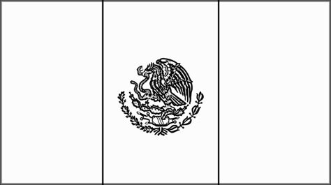 Mexico Flag Coloring Page | Bandera de mexico dibujo, Páginas para ...