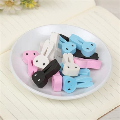 4pcs/lot kawaii Long eared rabbit eraser school office rubber eraser ...