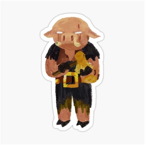 "piglin brute" Sticker for Sale by celestialraposa | Redbubble