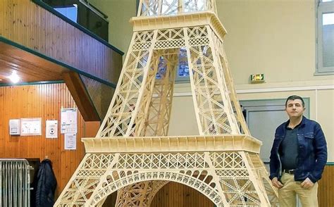 Man spends eight years building 24ft matchstick Eiffel Tower only to be denied world record