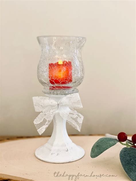 Farmhouse Dollar Tree Glass Pillar Candle Holders - The Happy Farmhouse