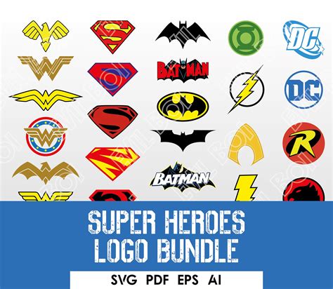 Dc Superheroes Logos Clipart Svg Cutting Files For Cricut Silhouette ...