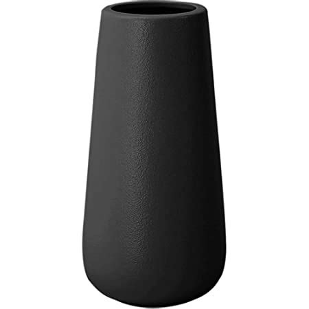 Amazon.com: 8 Inch Tall Matt Black Ceramic Vase for Flowers & Pampas ...