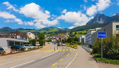 Town of Schwyz in Switzerland Editorial Photo - Image of view, street: 119866236