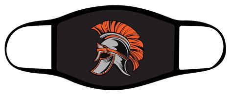 Spartans - Black - Full Color Spartan Logo - Triple Layer Fa