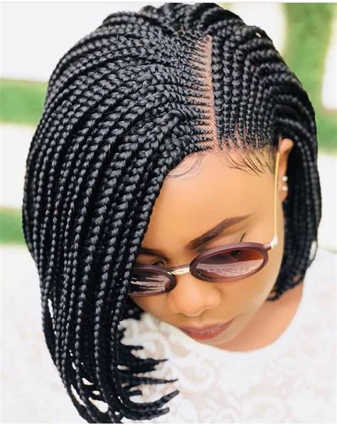 Cornrow wig braid wig lace front cornrow wig | Box braids styling, Hair styles, Bob box braids ...