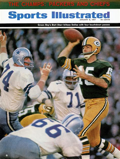 Green Bay Packers Qb Bart Starr, 1967 Nfl Championship Sports ...