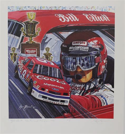 Bill Elliott "1988 Winston Cup Champion" 19" X 22" Artist Proof Sam ...