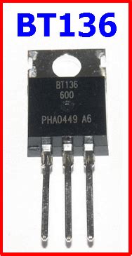 BT136 Pinout - 600V or 800V Triac - JILIN SINO