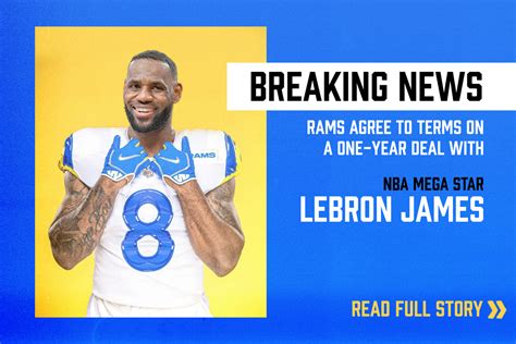 LEBRON JAMES SIGNS NFL CONTRACT WITH RAMS - PlayBooked