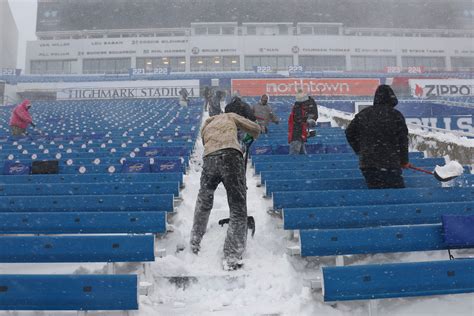 Photos: Snow cleared at Highmark Stadium as Bills host Steelers in NFL playoff game