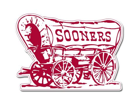 Oklahoma Sooners Wagon Logo Sticker Oklahoma Vinyl Decal - Etsy