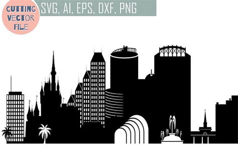 Free Boston Skyline Silhouette Vector, Download Free Boston Skyline ...