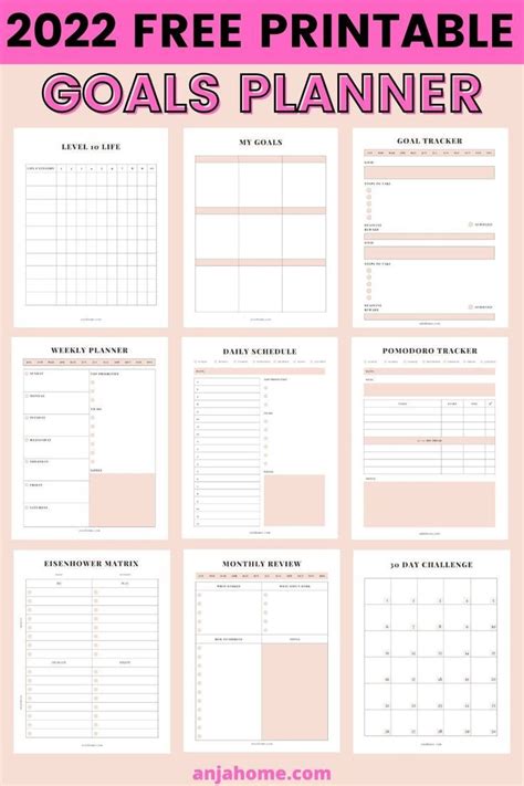 2022 Goal Setting Template | Free Printable Planner