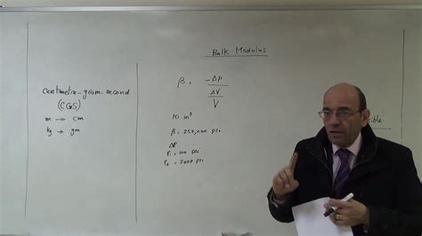 The Concept of Bulk Modulus and an Example on it, 22/2/2017 - YouTube