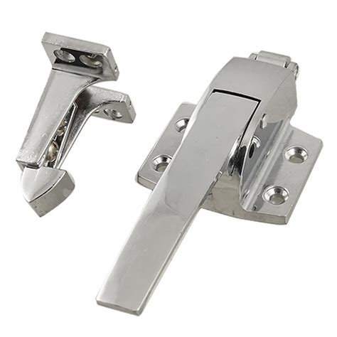 SilverToneStainless Steel Spring Loaded Walk In Freezer Cooler Door Handle Latch-in Locks from ...