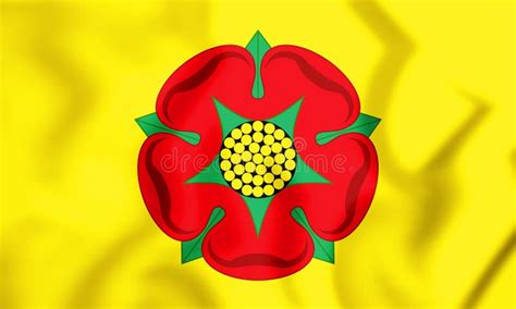 3D Flag of Lancashire County, England. Stock Illustration ...