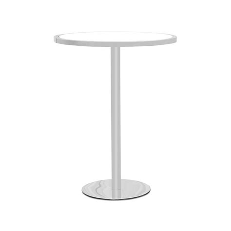 Round : 30" Gramercy White Pedestal Table | Baker Party Rentals