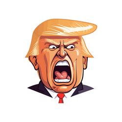 Funny angry donald j trump Royalty Free Vector Image