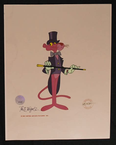 Friz Freleng Signed Pink Panther Animation Cel (Official Freleng Hologram) | Pristine Auction