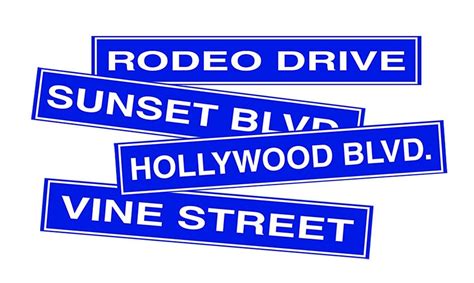 Hollywood Street Signs - Set of 4 - 24" | Hollywood street, Hollywood sign, Street signs