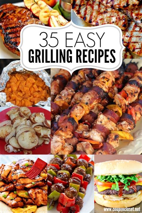 Easy Grill Recipes - 35 easy recipes for the grill! Quick and delicious!