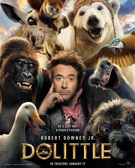 New poster for “Dolittle”, releasing January 17, 2020. : r/movies