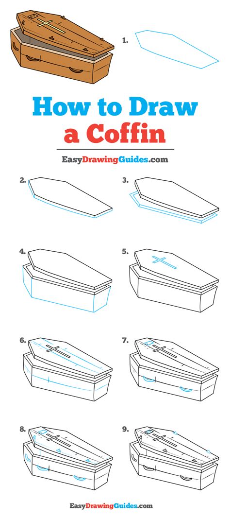 How To Draw A Casket Step By Step at Drawing Tutorials