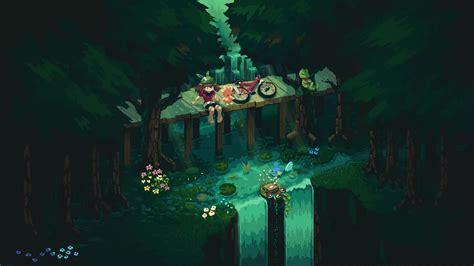 May Sitting Near Waterfall Pokemon Emerald Pixel Live Wallpaper | Pixel art background, Pixel ...