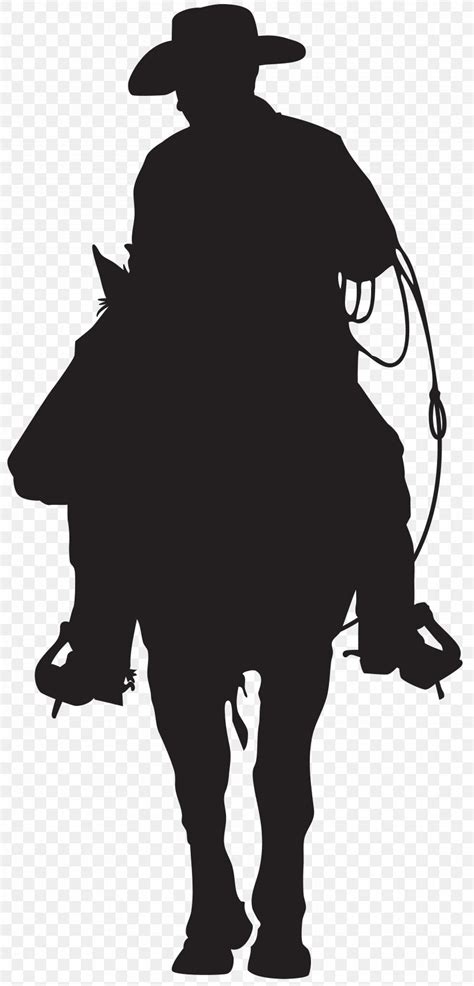 Silhouette Cowboy American Frontier Clip Art, PNG, 3842x8000px, American Frontier, Art, Black ...