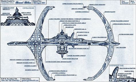 Terok Nor blueprint. Compiled by - Gerard Gillan (Gilso) Star Trek Ds9, Star Wars, Star Trek ...