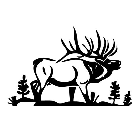 Bull Elk with Back Ground Decal - Bull Elk Sticker - 1309 - Waterfowldecals