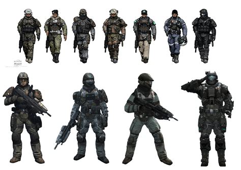 (From left to right) The primary human allies in Halo Reach are UNSC ...