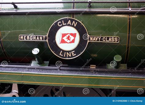 Steam Locomotive Clan Line on a Steam Special in England, Uk Editorial ...