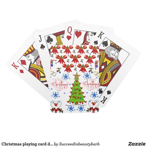 Christmas playing card deck white | Zazzle.com | Playing card deck, Deck of cards, Cards